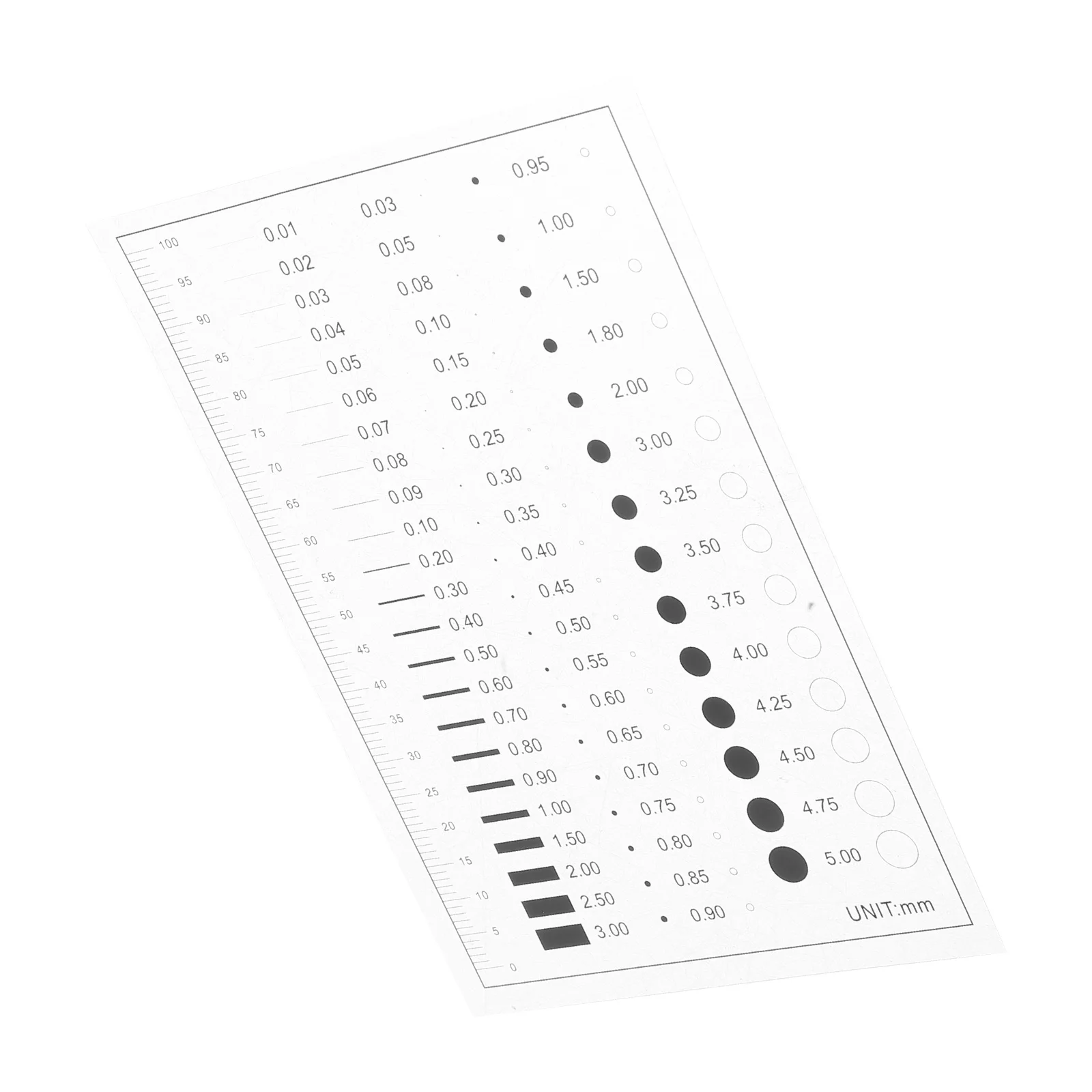 Scratch Width Ruler High Precision Line Defects Measure Estimation Chart Tool Measuring Gauge