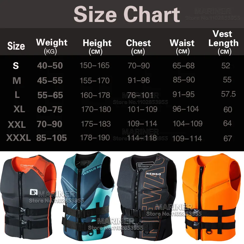 Life Vest for Adults Jet Ski Kayak KiteSurf Life Jacket Motorboats Wakeboard Raft Swimming Drifting Fishing Rescue Life Jackets