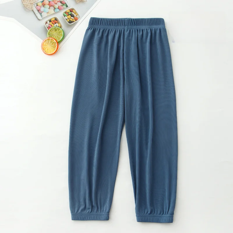 thumbnail image 1 of Pantalones sueltos de primavera y verano para niños, pantalones antimosquitos, ropa para exteriores, mallas de seda helada para bebés y niñas, 1 of 4