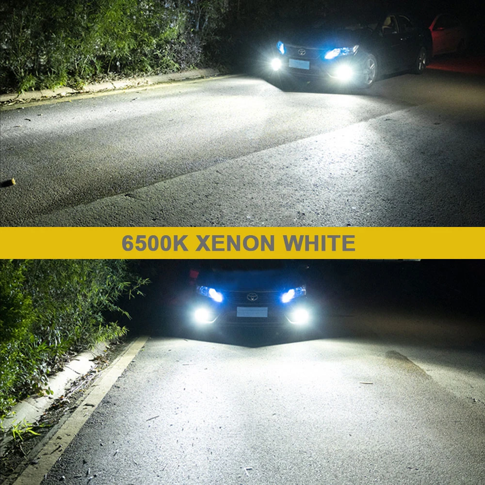 LED Car Lights 2Pcs H27W/2 881 LED Bulbs Fog Light for Cars High Light Sourse CSP Yellow White H27W H27 Led 12V DRL