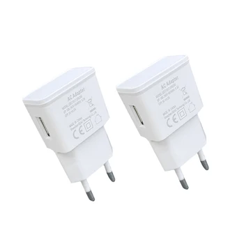 Caricatore da muro USB da 2 pezzi 10W Adattatore di alimentazione 5V 2A Caricatore universale per telefono cellulare USB certificato CE compatibile con Samsung Galaxy