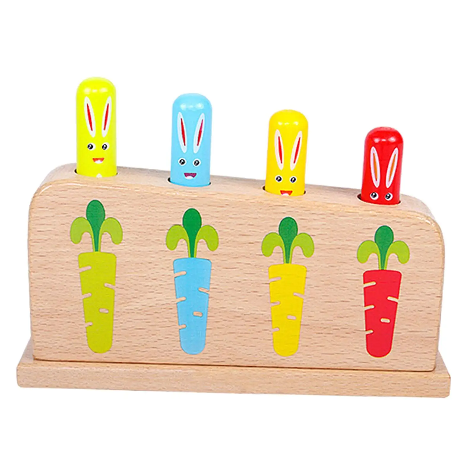 Traditional Baby Wooden Up Party Favor Colorful Spring Toy