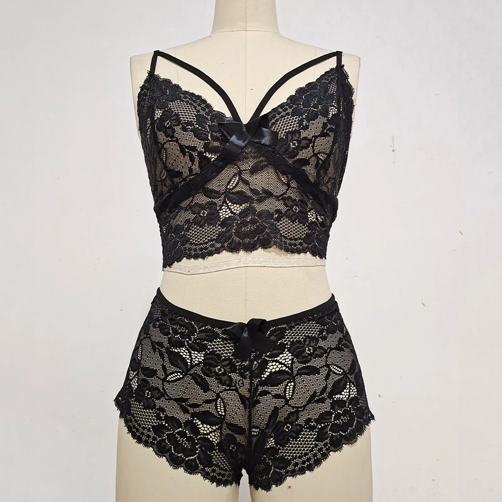 Women Lingerie Set Women Underwear Set Sexy Bra Set Sexy Adult Plus Size Lingerie Set Women's Push Up Corset And Thong Set Lace Floral Bralette Solid Sexy Underwear Woman Lencer&iacute;A