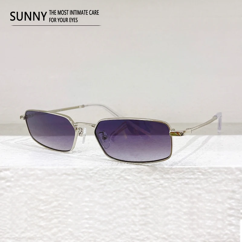 

New Brand Sunglasses Vintage Rectangle women fashion eyeglasses Metal Luxury Frame UV400 outdoor Trendy Men SUN GLASSES