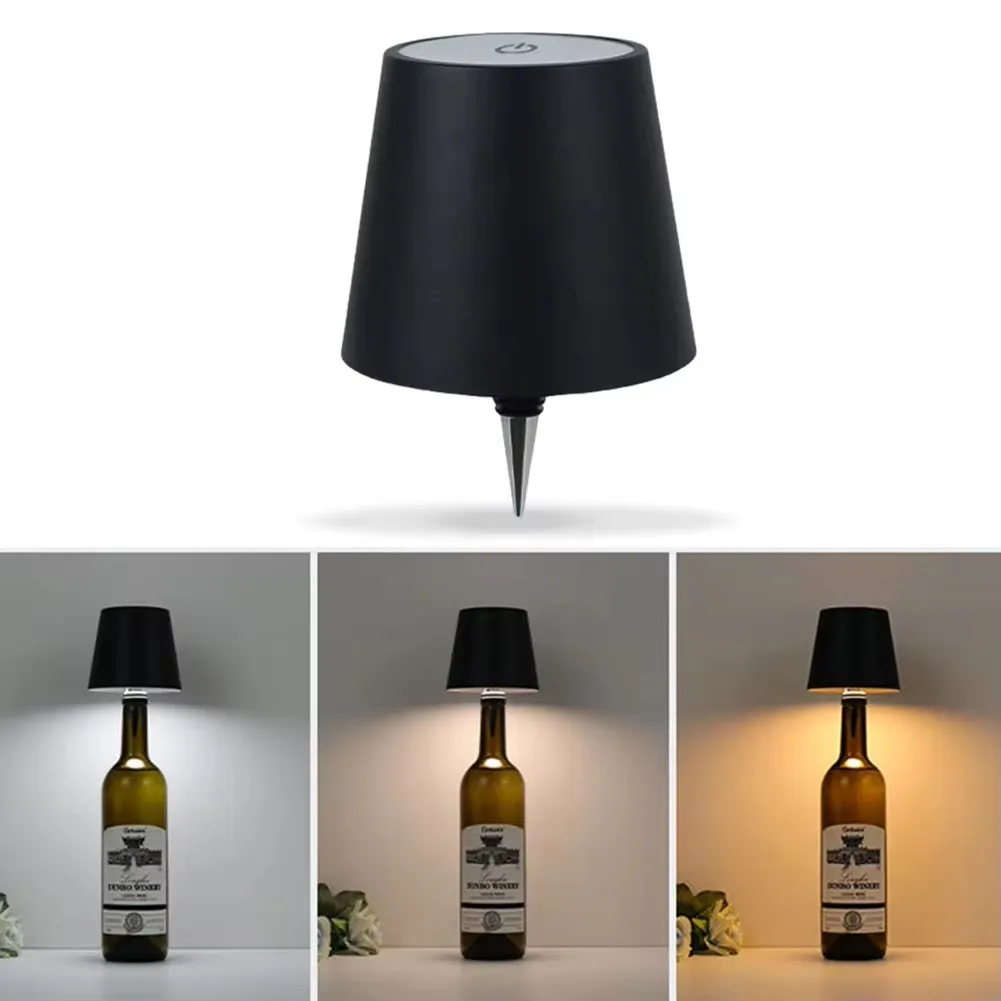 Wireless Touch Control Bottle Table Lamp with Adjustable Colors and Dimming