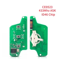 Keyyou Car rmote แผงวงจรอิเล็กทรอนิกส์ CE0523 CE0536สำหรับ Peugeot 407 407 307 308ซีตรอง C2 C3 C4 C5ชิป ID46 ask/fsk 6