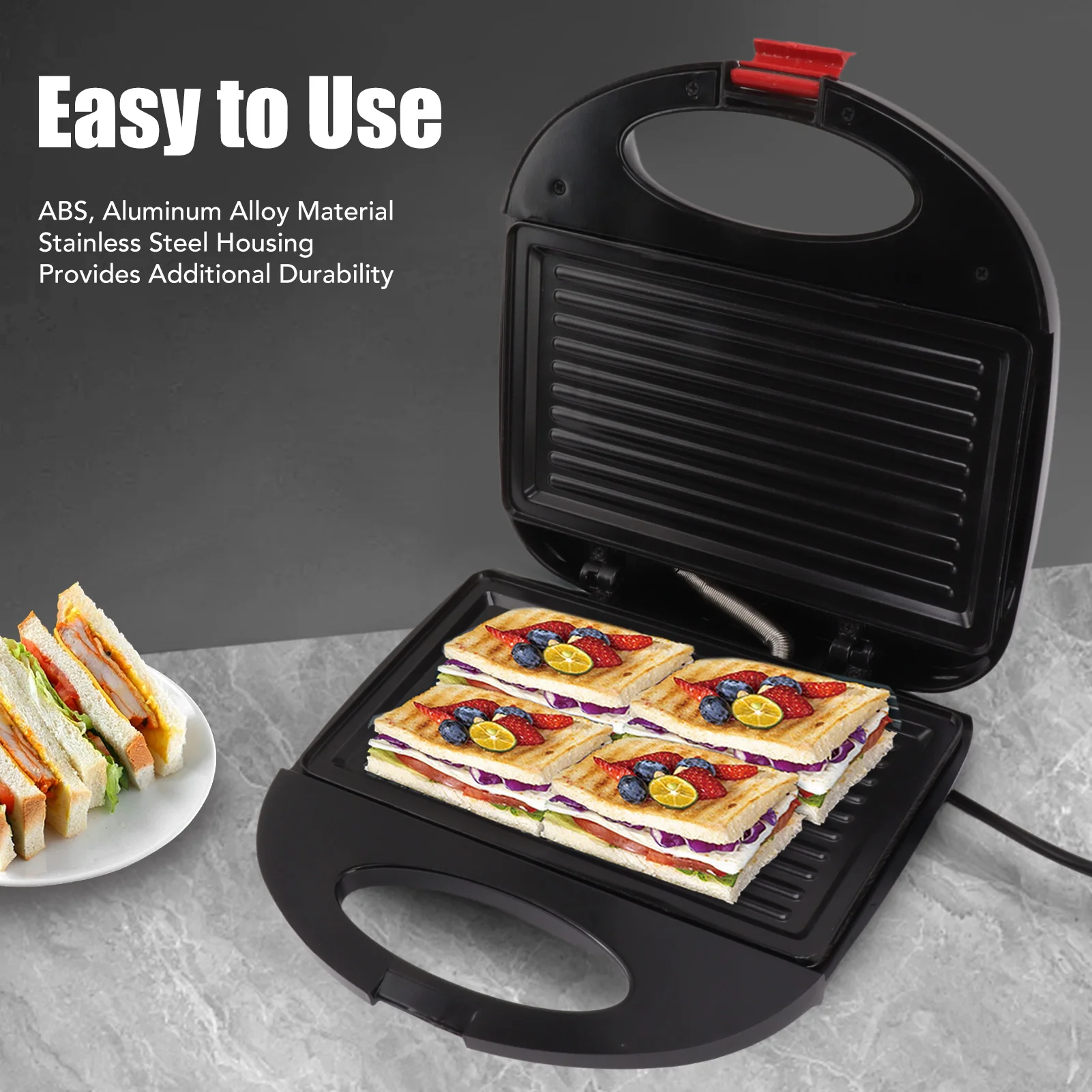 Universal Mini Panini Press 850W, Breakfast Sandwich Maker, Mini
