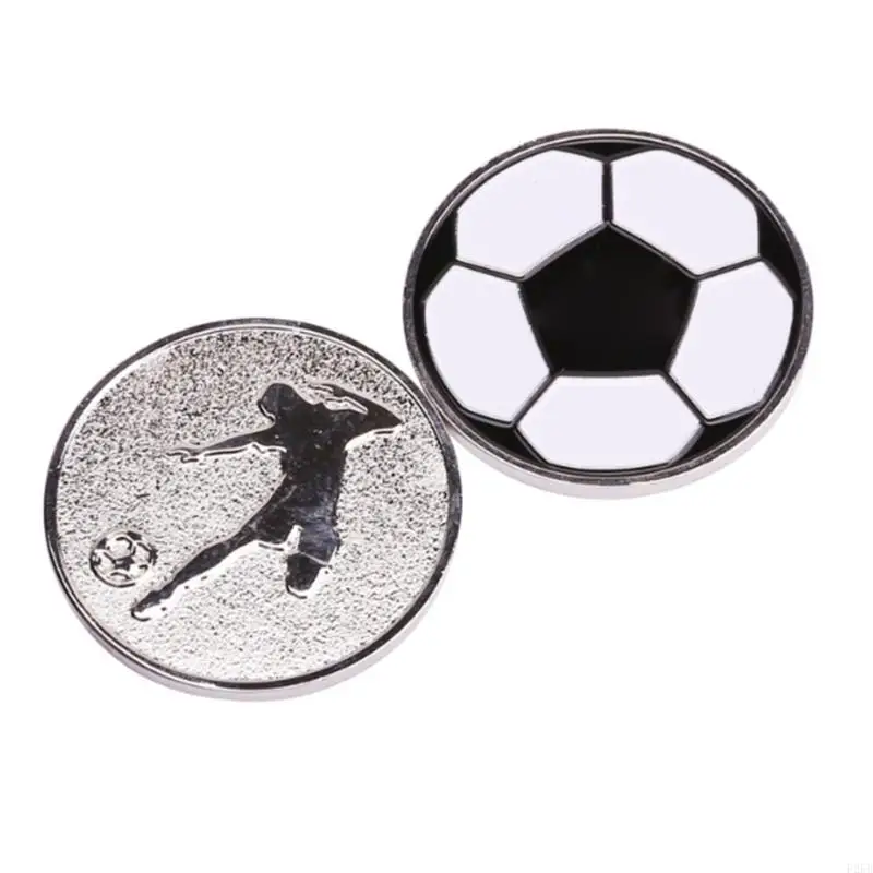 Aluminum Alloy Football Referee Coin Portable Football Sports Pick Referee Side Toss Coin Soccer Game Supplies