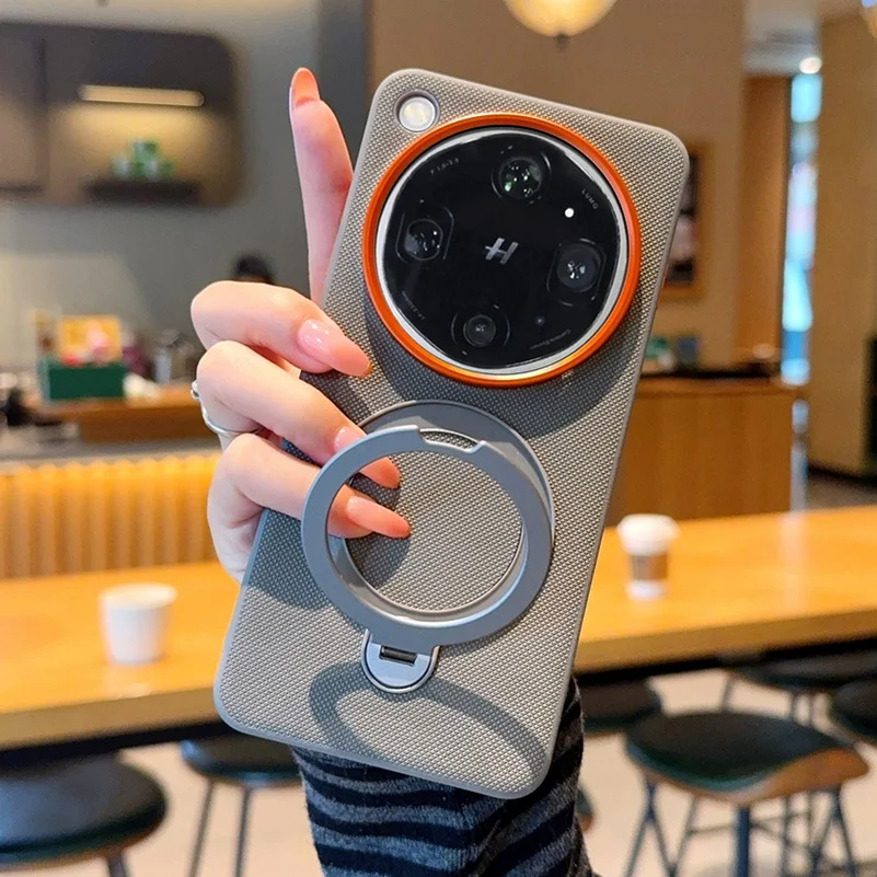 Metal Rotating Magnetic Mount Red Lens Ring Protective Case Cover