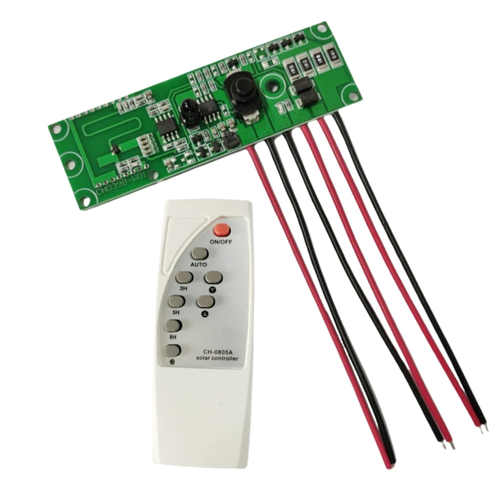 3.2V 3.7V Solar LED Driver Controller Board Microwave Radar Body Induction Solar Light Circuit Board with Remote Control