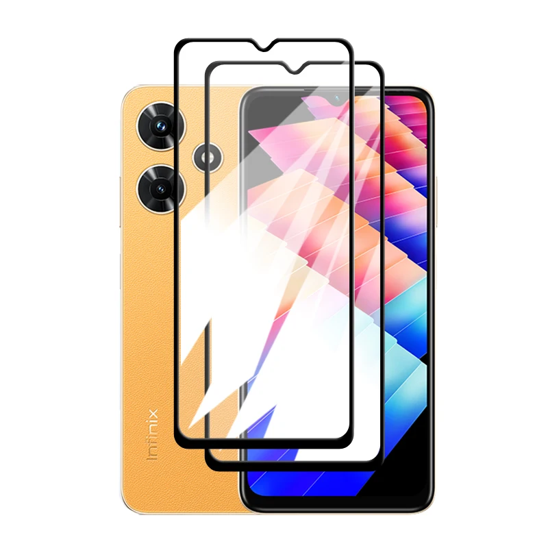 2 Pezzi Per Infinix Hot 30I Vetro Temperato Infinix Hot 30I Nfc Glass Full Cover Screen Protector Infinix Hot 30I Pellicola Protettiva