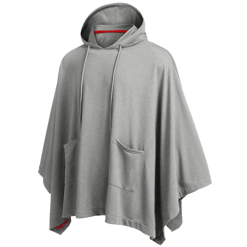 

Mens Medieval Hooded Poncho Cape Cloak Batwing Tops Coat Jacket Outwear Batwing Blouse