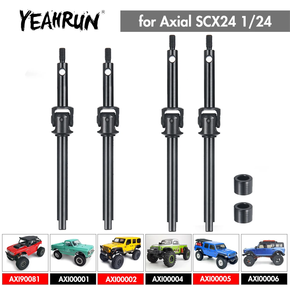 YEAHRUNSteelFrontAxleCVDDriveShaftforAxialSCX24DeadboltC10