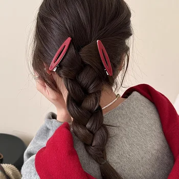 4Pcs Women Hair Accessories Acetate Hair Clips Hollowed Oval Geometric Barrettes Side Pins Hairpin Simple Hair Clip 1
