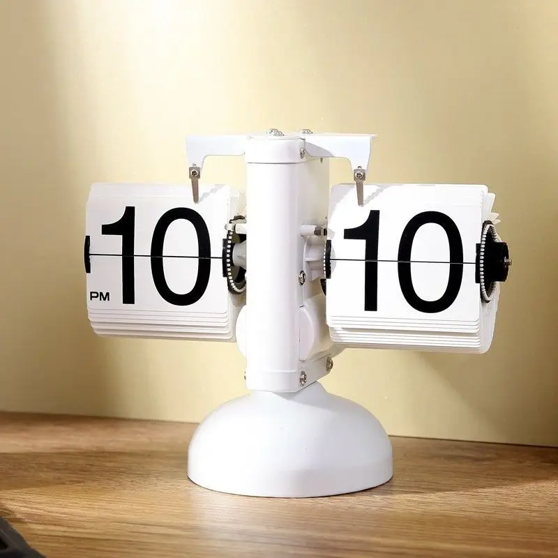 

Creative Retro Stretchable Mechanical Alarm Clock Automatic Page Turning Blance Scale Table Decoration And Accessories Gift