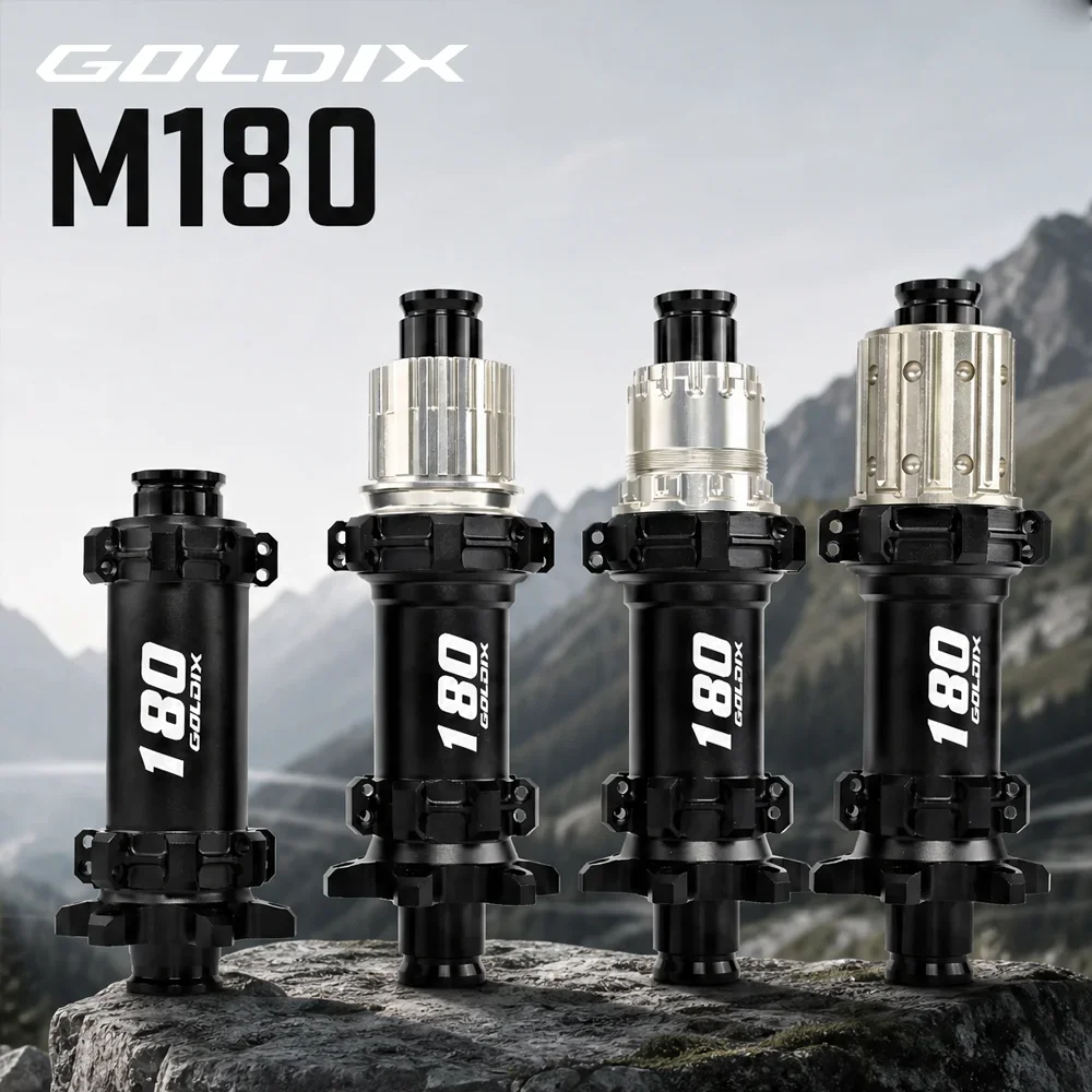 골딕스 M180 MTB 허브 60T 헬리컬 래칫 센터락 6볼트 디스크 브레이크 부스트 쓰루 액슬 HG XD MS 24H 28H 산악자전거 허브