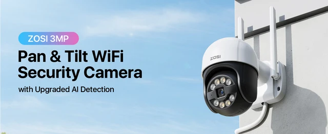 ZOSI 3MP/4MP PTZ Wifi IP Camera Wireless Surveillance
