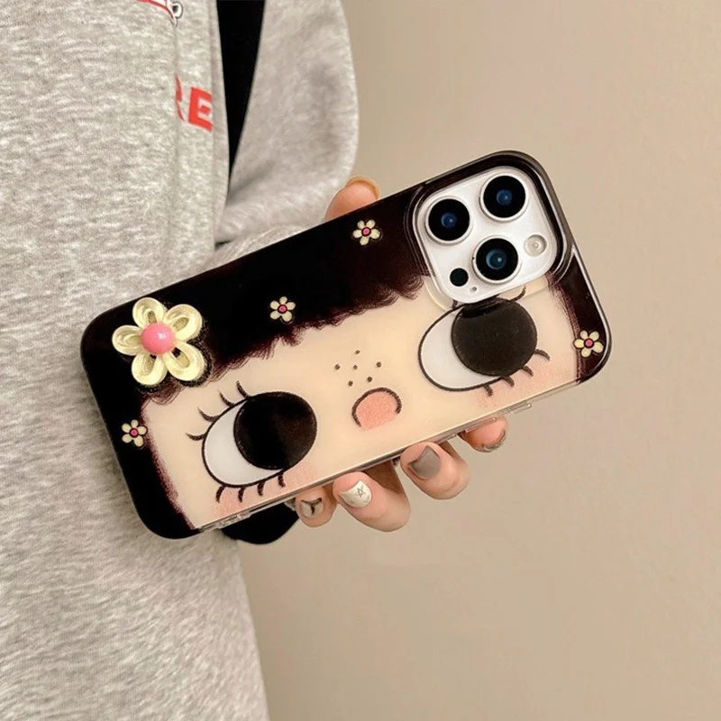 Adorable Big Eyes Comic Girls Drop-Resistant Phone Case
