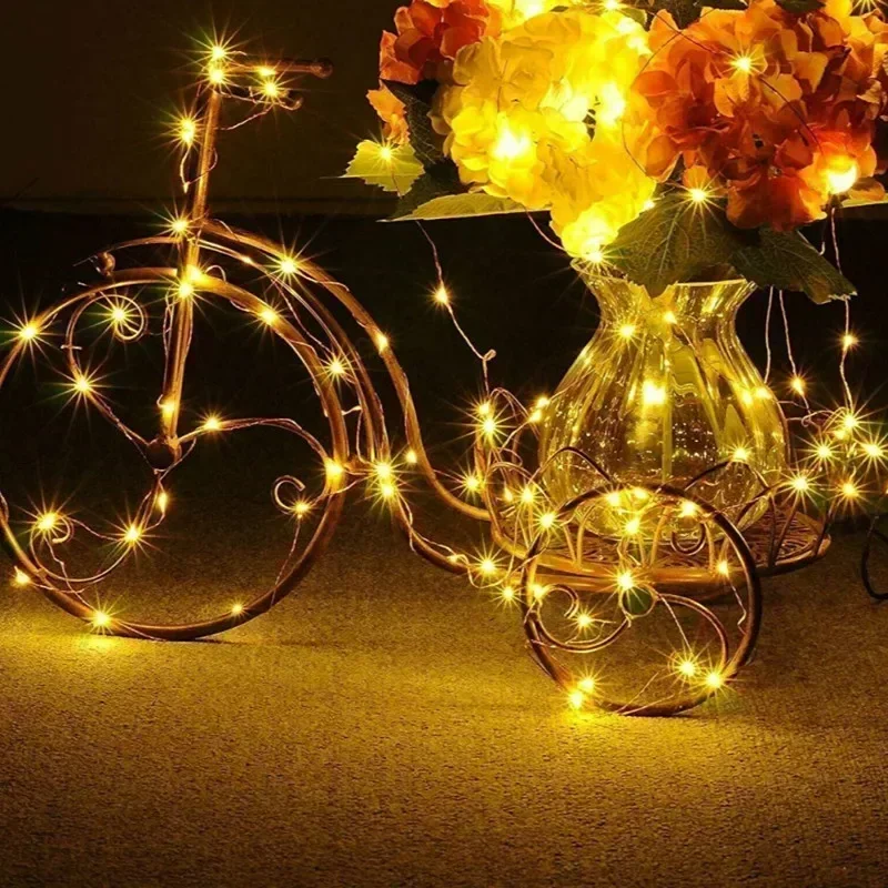 Decorative Lights LED String Lights LED Fairy Lights String Lights 2 Pack Solar Fairy Lights 300LED Solar String Lights Outdoor Waterproof 8 Modes Copper Wire Twinkle Light