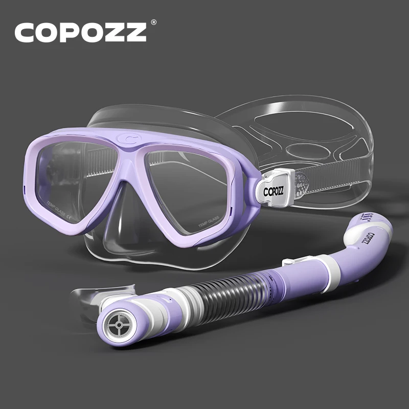 Premium Anti-Fog Snorkel and Diving Mask Set with Adjustable Strap