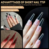 Soft Gel False Tips Box Natural Sculpted Ballet Coffin Almond Fake Nails Full Cover Premium Quality Press On Nails Nail Supplies 6