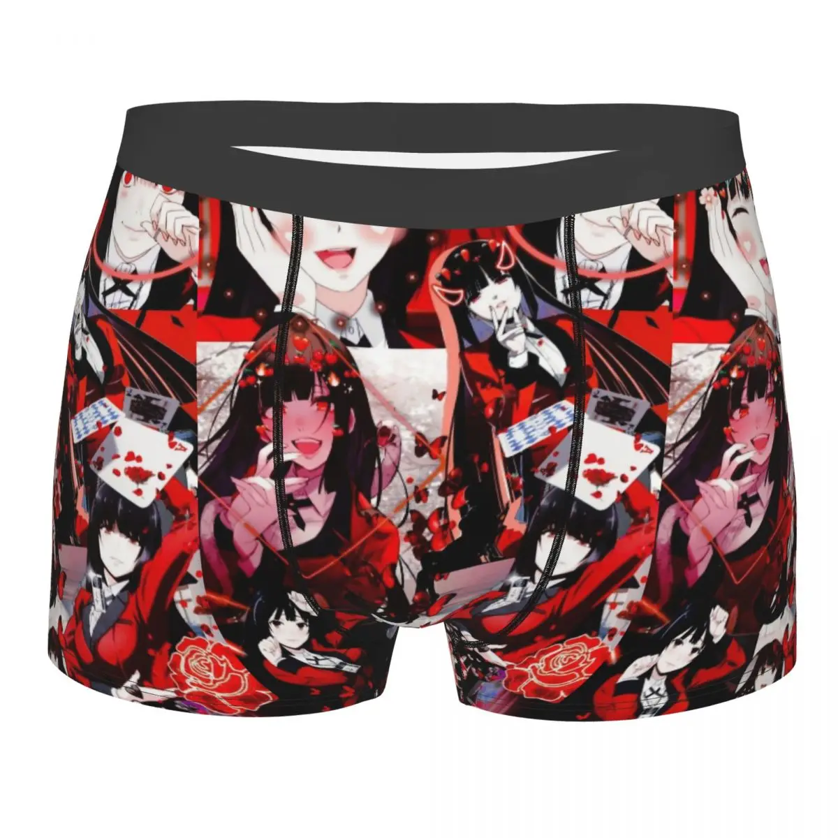 Jabami Yumeko Collage Man Underwear Kakegurui Japan Anime Boxer Briefs Shorts Panties Hot Soft Underpants for Male