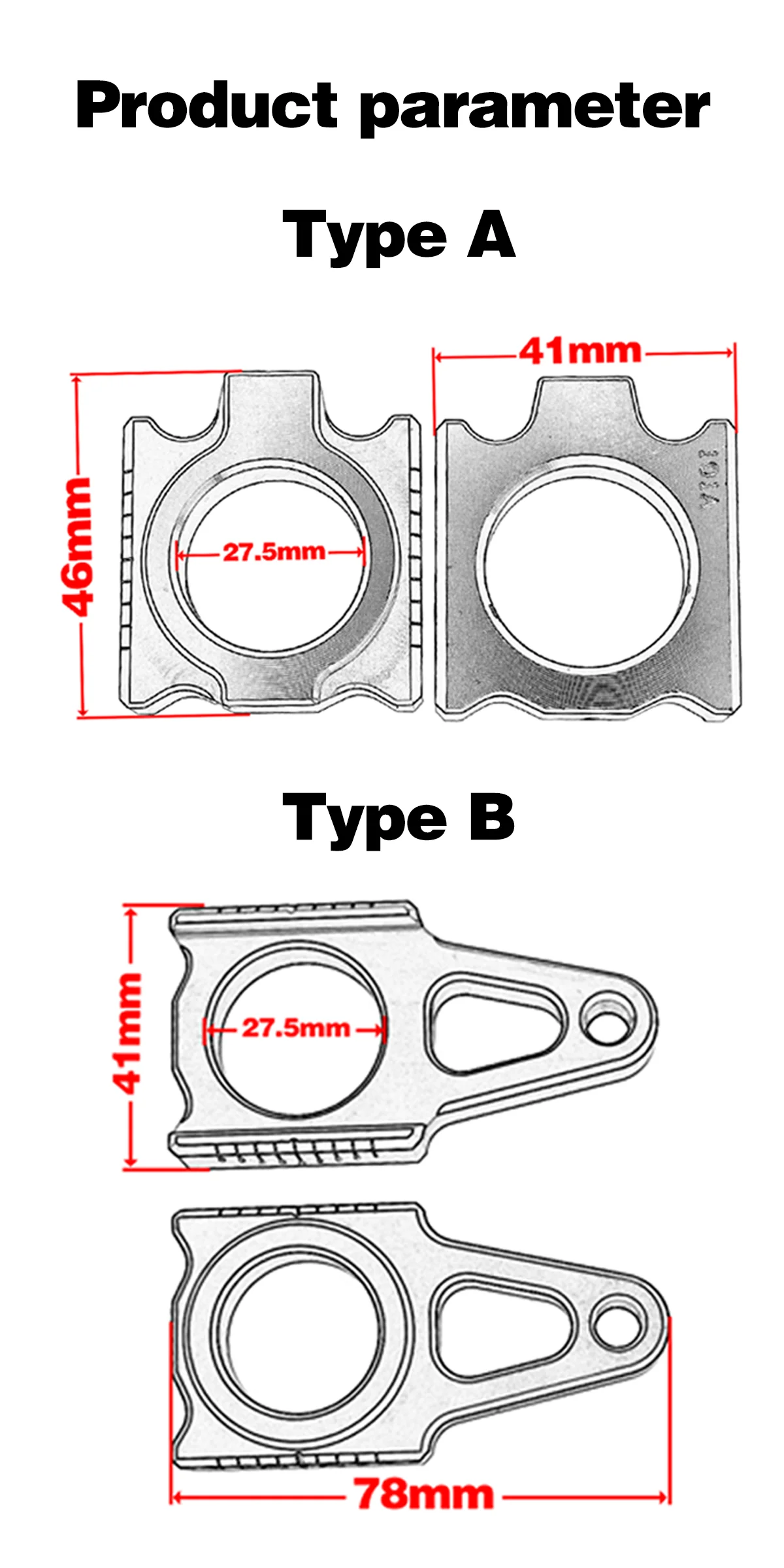 Motorrad CNC Hinterachse Block Kettenspanner Für Honda CR125 250 CRF250R CRF450R CRF250R 250X250RX 450R 450X 450RX Dirt bike – Detail 2