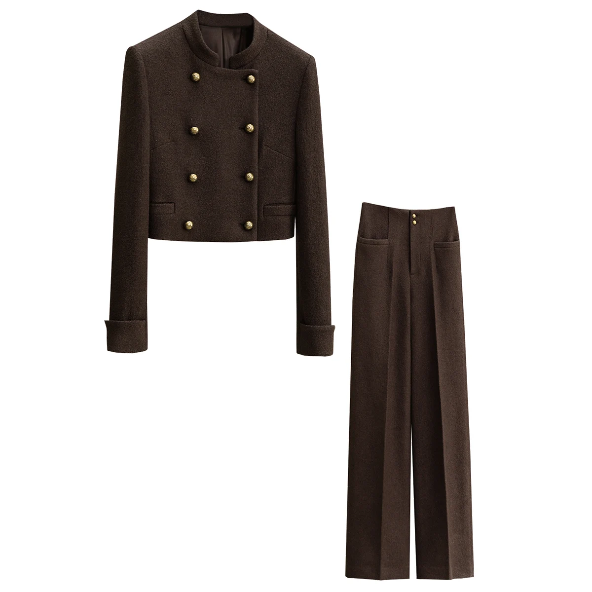 Рисунок 6 - Модный женский брючный костюм с воротником-стойкой