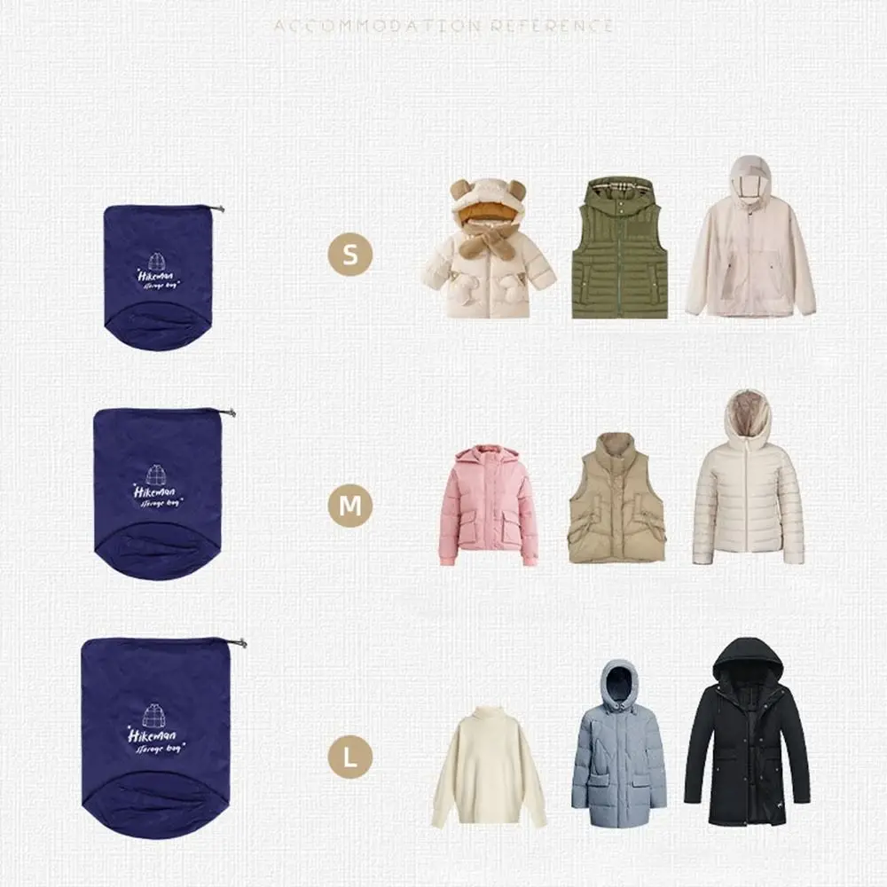 Neue tragbare Daunenjacke Kompressionstasche Sonnenschutz Mehrfarbige Kleidung Kordelzugtaschen S/M Reisekleidung Aufbewahrungstasche – Detail 12