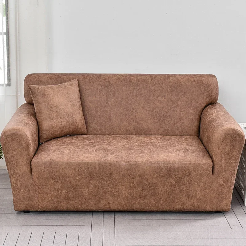 1pc PU Leather Sofa Slipcover Thick Sofa Cover for Living Room  Bedroom Office Home Decor  1/2/3/4 Seater Sofa Cover 가죽 소파 커버 4