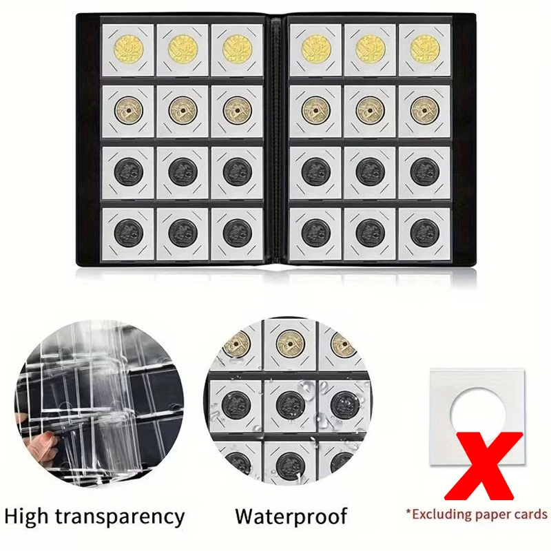 Deluxe 120-Slot Coin Collection Album for Cardboard Coin Holders