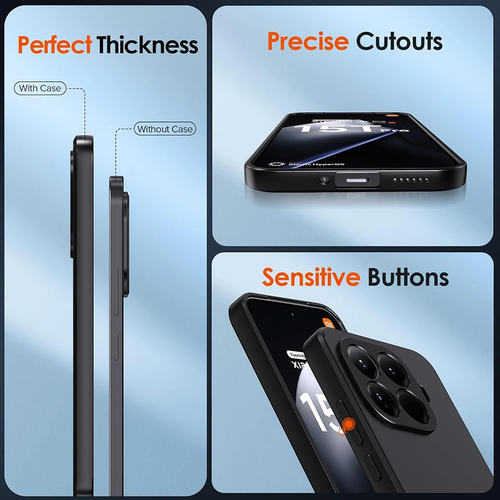 Ultra Thin Frosted Matte Black Silicone Soft Case