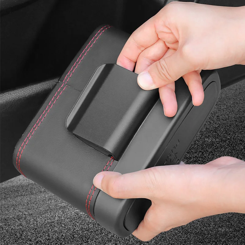 Pressing Type Automatic Lid Opening Car Trash Bin Vehicle Garbage Dust Case Storage Boxes Auto Interior Accessories Trash Can