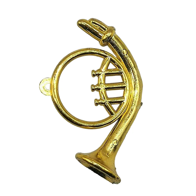 1pc Miniature Electroplated Gold Musical Instrument DIY Small Pendant Child Pretend Play Toy Christmas Tree Decor Accessories christmas decorations