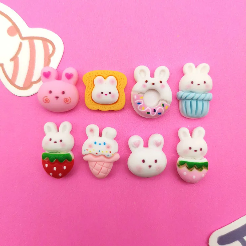 

10pcs Mini Kawaii Cartoon Fruit Cherry Resin Flat Back Cabochons Scrapbook Diy Party Hairpin Accessories Home Decoration Craft