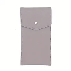 Premium PU Leather Pen Case - Elegant Signature Pen Holder & Leak - Proof Storage Bag (Grey)