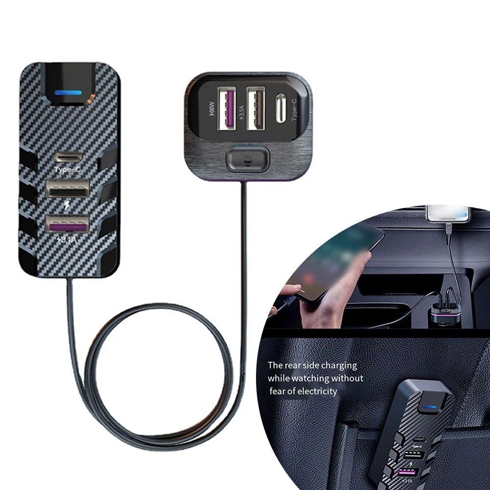 USB 차량용 충전기 차량용 충전기 12-24V ABS+PC 차량용 충전기 고속 충전기 빠른 충전 멀티 USB 차량용 충전기 고품질