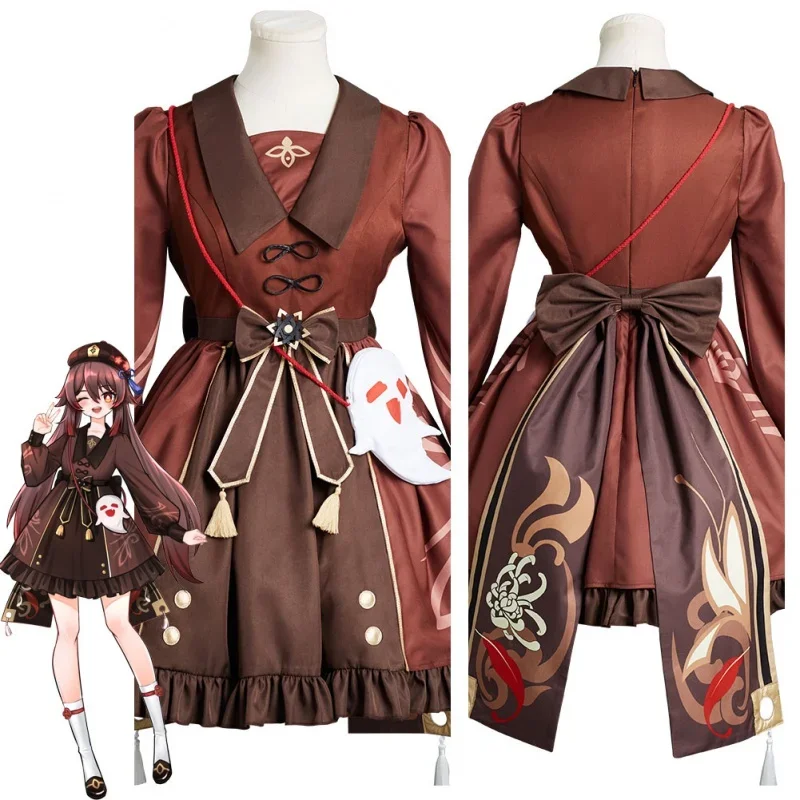 

Genshin Impact Hutao Hu tao Cosplay Costume Lolita Dress Outfits Halloween Carnival Suit