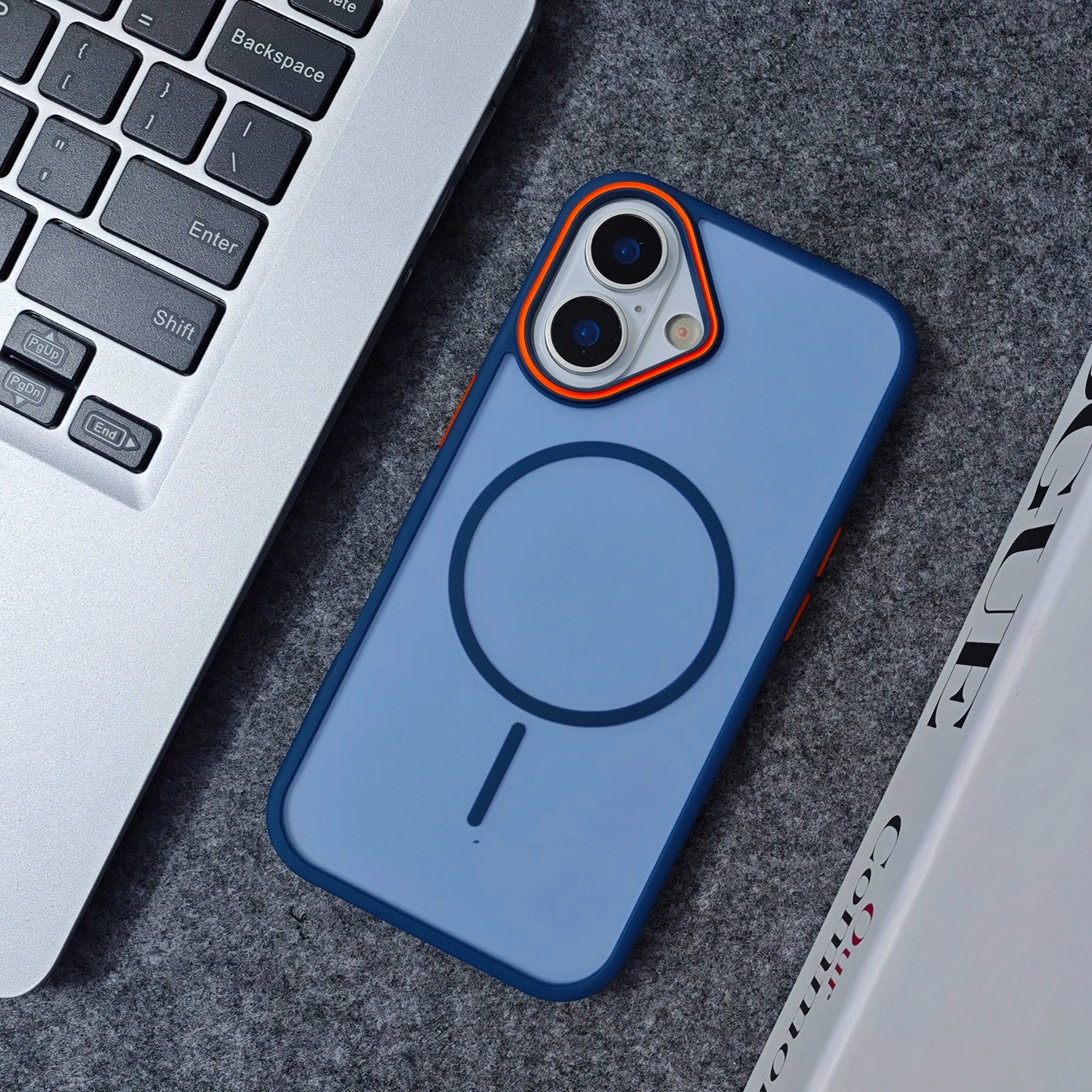 Luxury Matte Translucent Shockproof Magnetic Phone Case with Magsafe Wireless Charging Support