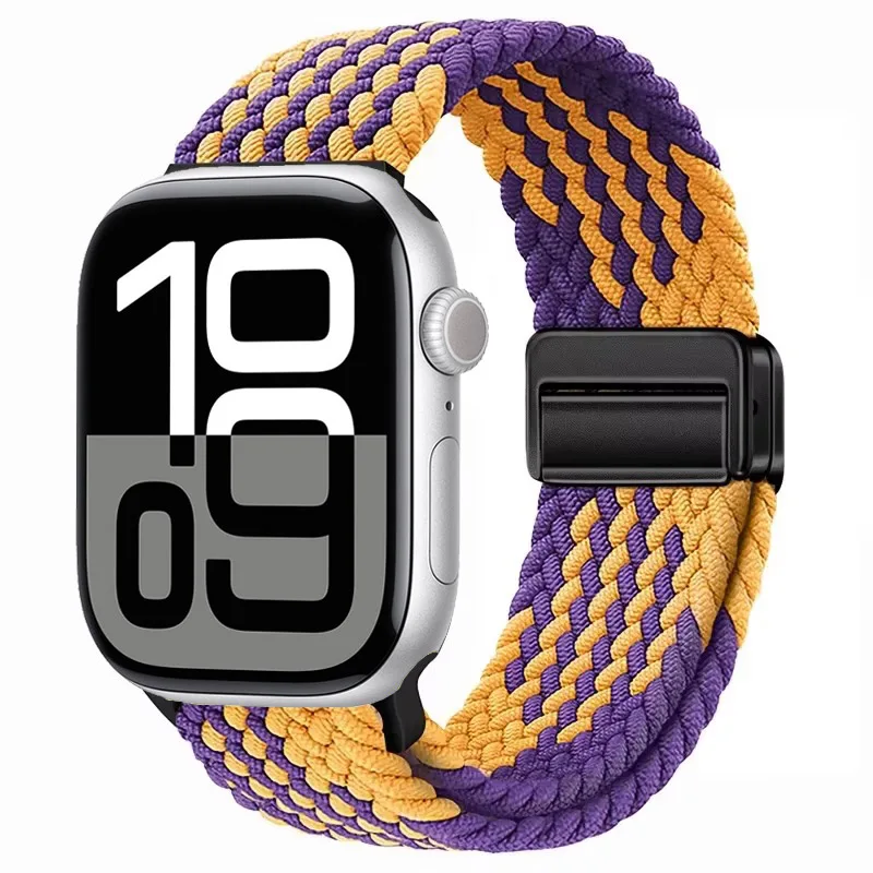 Nylon Braided Magnetic Strap for Apple Watch - Comfortable and Stylish Design