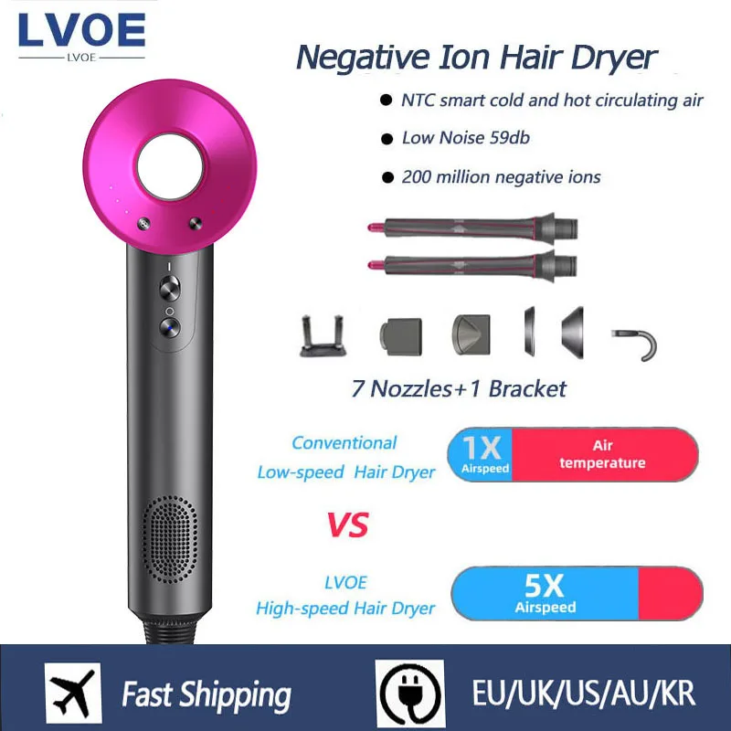 

High Power Hair Dryer Professional Powerful Hairdryer Fast Quick Hot And Cold Adjustment Ionic Air Blow Dryer For Hair Salons