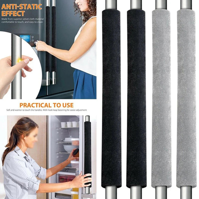 Description Picture 3 of itemRefrigerator Door Handle Cover Kitchen Appliance Decor Handles Antiskid Protector Gloves Fridge Oven Keep off Fingerprints