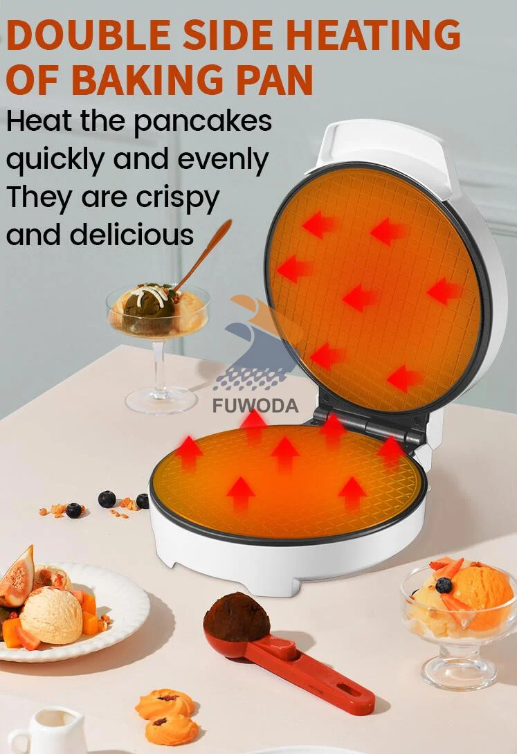 Description Picture 6 of itemHot Waffle Maker Non-stick Coated Plate Heat Insulated Handle Household Kitchen Automatic Non-Stick Egg Roll Roti Machine