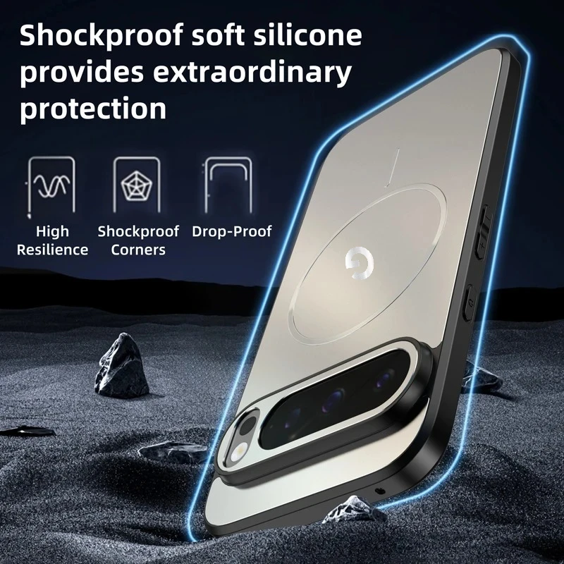 Enhanced Magnetic Phone Case with MagSafe Wireless Charging - Shockproof and Anti-Drop Protection