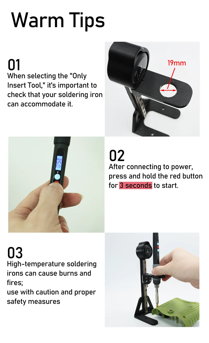 Description Picture 5 of itemInsert Brass Nut Heat Set Insert Tool Soldering Iron Tip Knurled Thread Embedment Copper Nuts Embed Pressed Fit for 3d printer