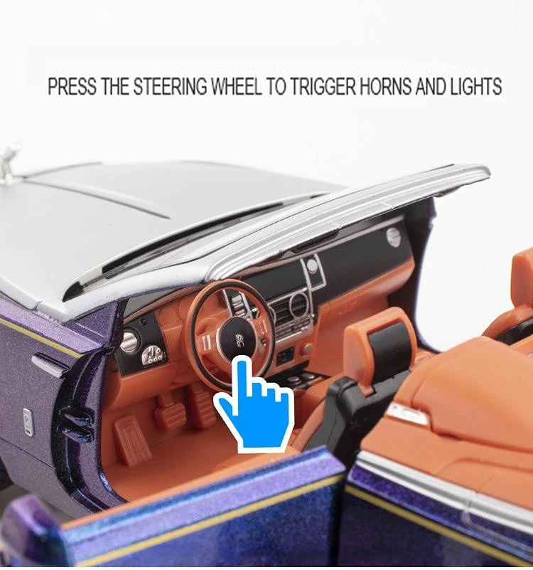 1:24 Rolls-Royce Dawn Alloy Sport Car Model Toy Car Simulation Diecasts Toy Vehicles Sound And Light Collection Toy For Boy Gift 11 1:24 Rolls-Royce Dawn Alloy Sport Car Model Toy Car Simulation Diecasts Toy Vehicles Sound And Light Collection Toy For Boy Gift