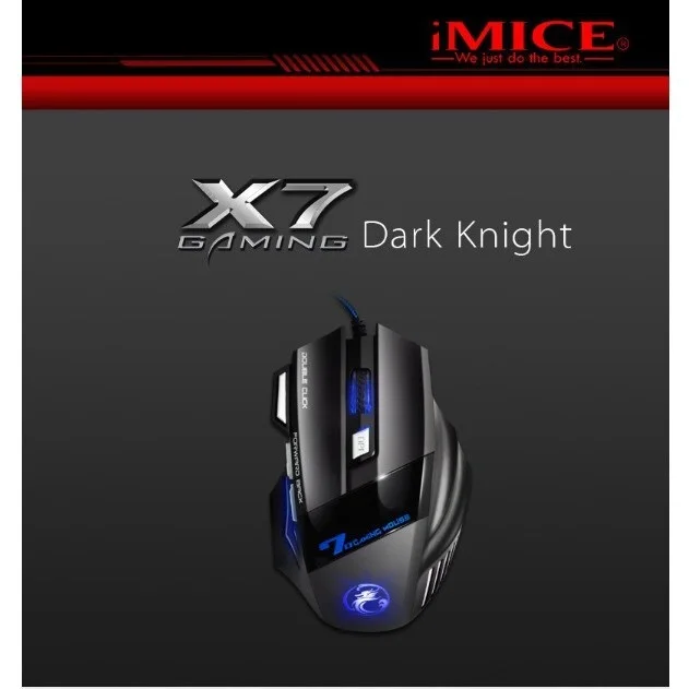 Проводная игровая мышь IMICE X7 7 кнопок оптическая профессиональная 5000DPI |