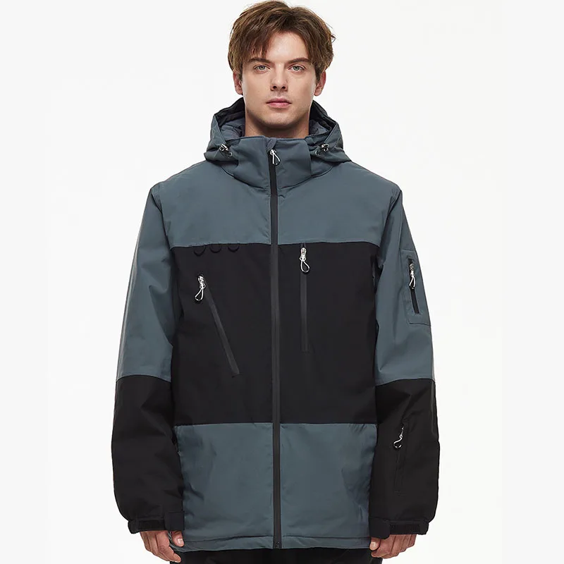 Ski Jackets for Men and Women Outdoor Windproof Waterproof Snowboarding Unisex Breathable Warm Multi-pocketed Skiing Coat
