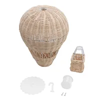 Woven Hot  Balloon Handcrafted Exquisite Details Rattan Weaving Decoration for Kids Room Party Photo Prop 2