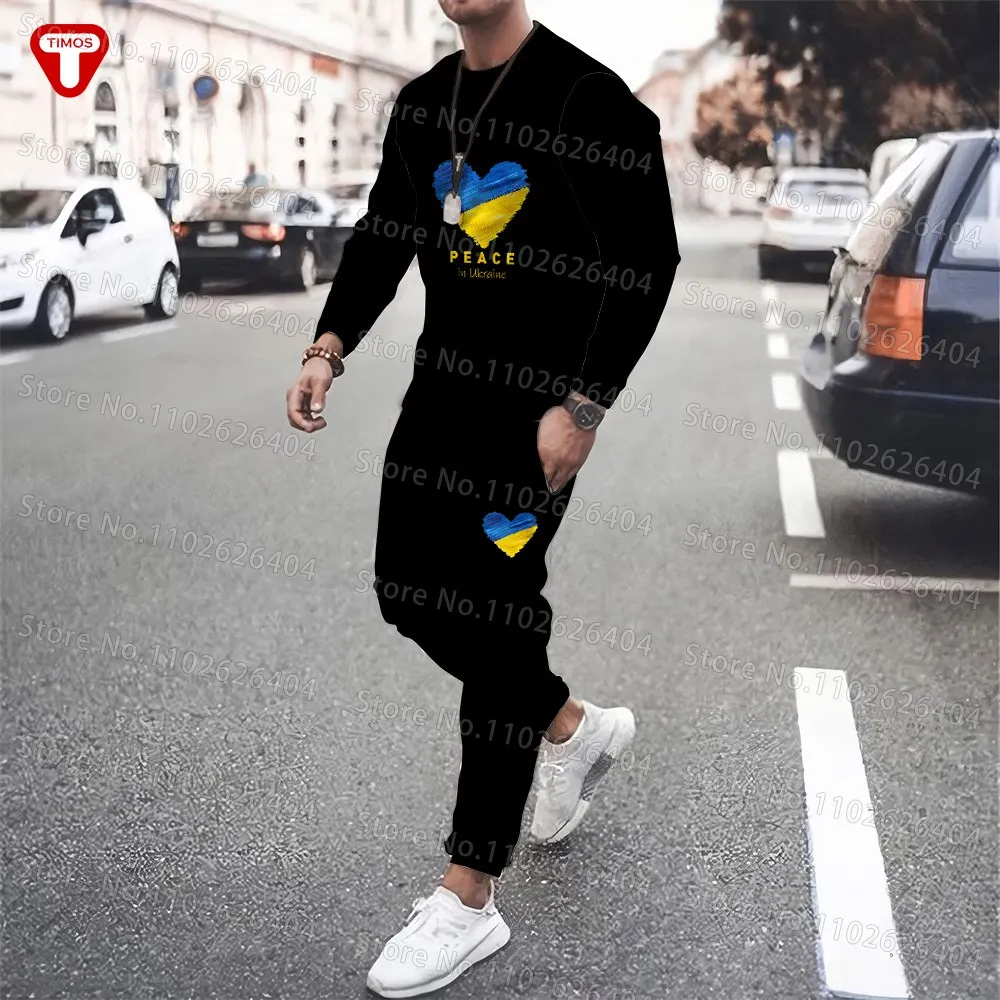 Ukraine Clothes Men Tracksuit T-Shirt Pants Large Casual Trend 3D Printed Women Sports Suits Ukrainian Style Suites
